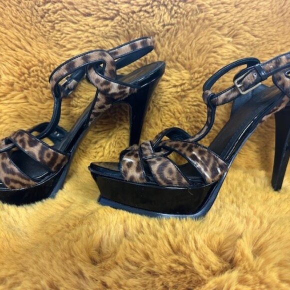 Yves Saint Laurent Leopard Tribute Heels - Picture 4 of 7